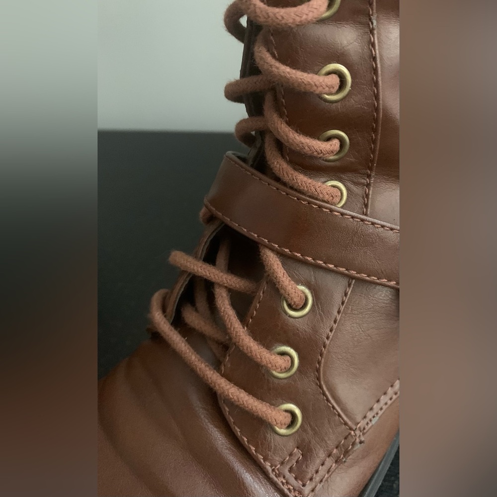Brown Lace-Up Boots - Picture 8 of 10